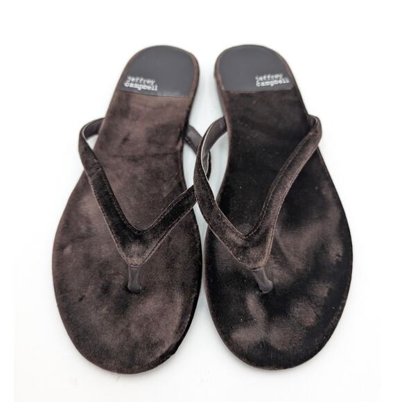 Jeffrey Campbell Byron Bay Thong Sandals Women's Dark Brown Size US9 EU40 - Picture 3 of 11
